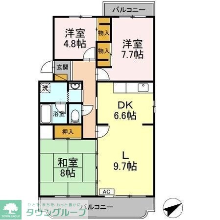 メゾンベルウッドの物件間取画像